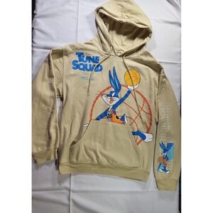 Space Jam A New Legacy Hoodie Small Bugs Bunny Tune Squad Goons vs Tunes Tan